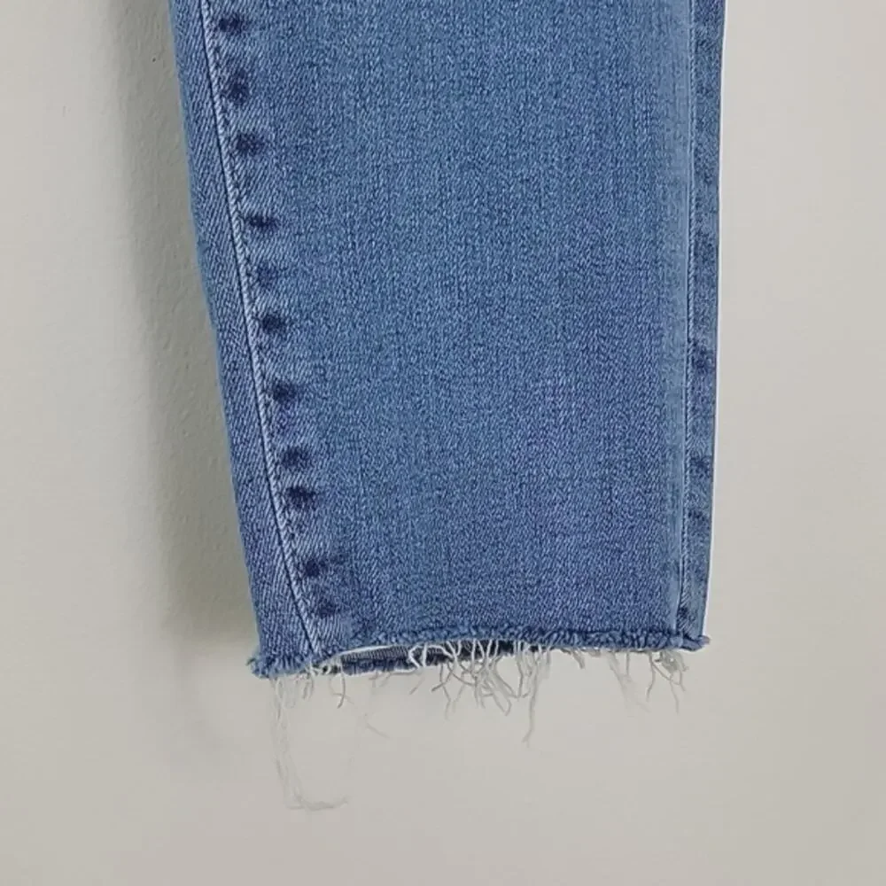 Frame Le‎ High Skinny Raw Edge Blue Denim Jeans in Europa 26